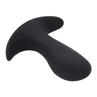 This is an image of a black vibrating anal plug made of premium-grade silicone for comfort and safety.