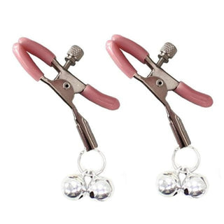Check out an image of Jingle Bells Clamps made of sturdy metal with rubber tips.