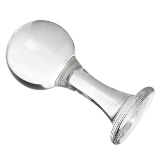 Ball and Stem Glass Butt Plug 3.94 to 5.04 Inches Long