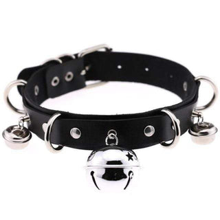 Featuring an image of Playtime Favorite DDLG Collar in White PU Leather with Bells