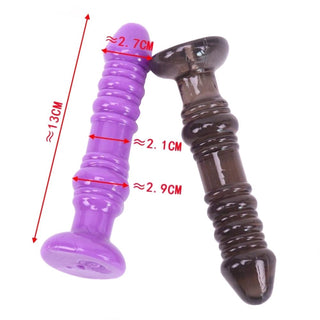 Threaded Silicone Jelly 5 Inch Anal Dildo
