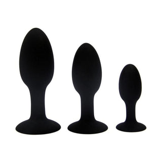 Silicone anal toy with internal metal ball, small size 3.15 inches long and 1.10 inches wide.