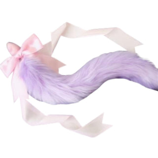 This is an image of the sleek silicone plug of Cosplay Cat Tail Plug 13 to 15 Inches Long with a width of 0.43 inches for comfortable use.