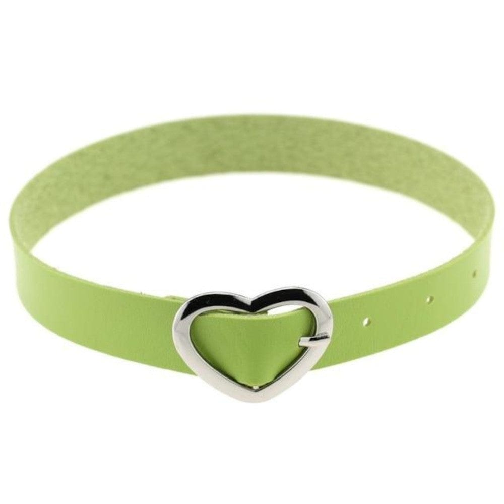 Image of Cute Heart-Shaped Buckle Baby Girl Collar with a diameter of 0.71 inch