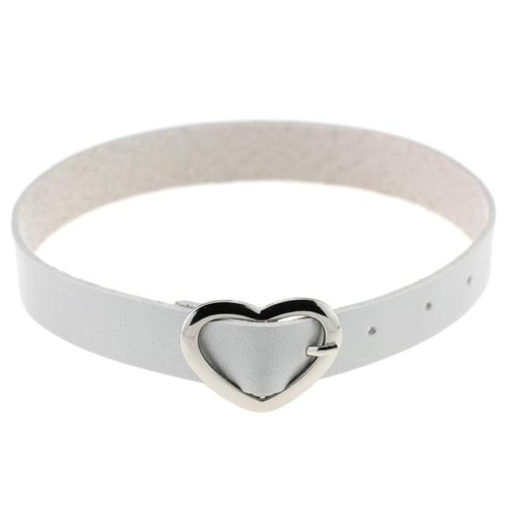 Image of Cute Heart-Shaped Buckle Baby Girl Collar in Brown color