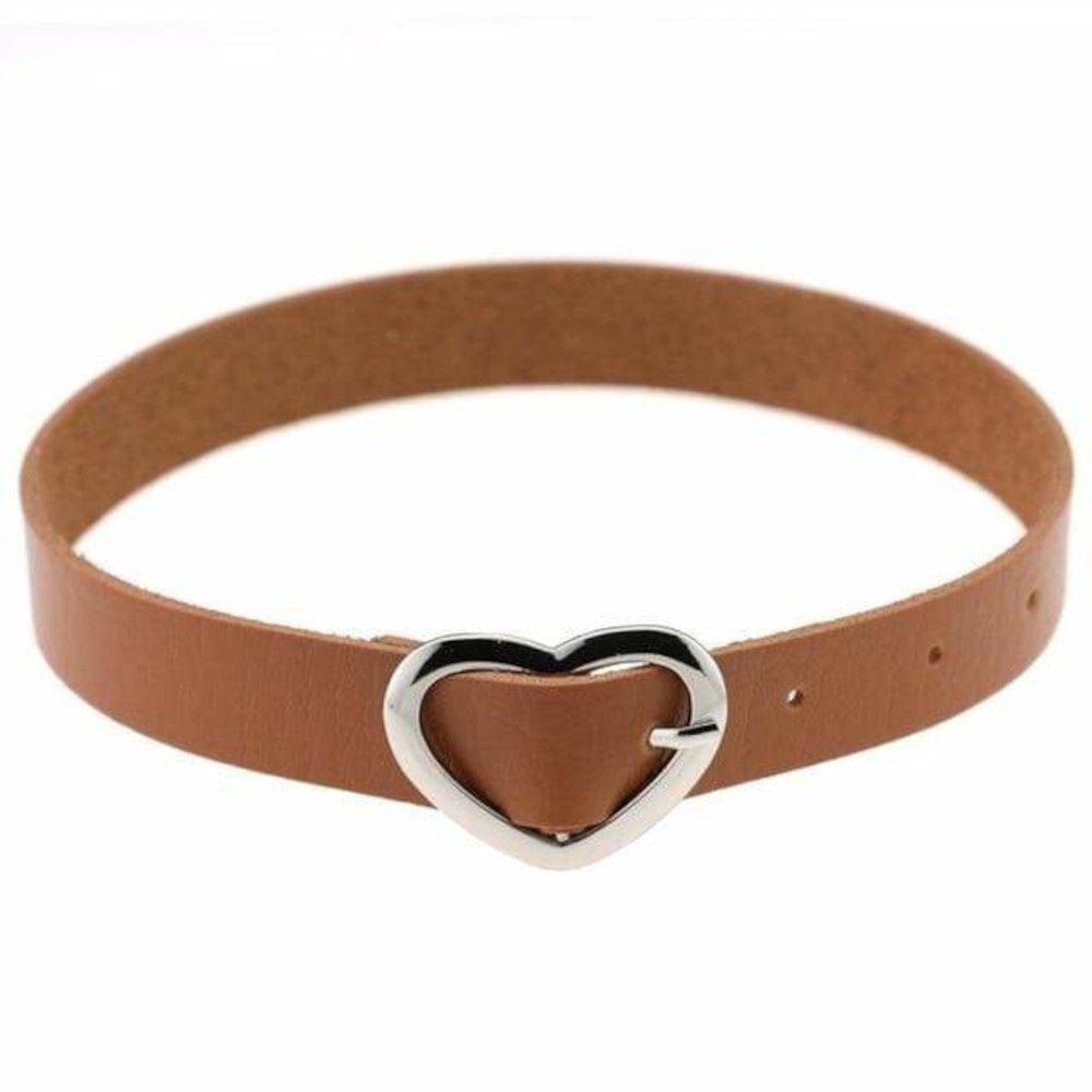 Image of Cute Heart-Shaped Buckle Baby Girl Collar symbolizing affection and commitment