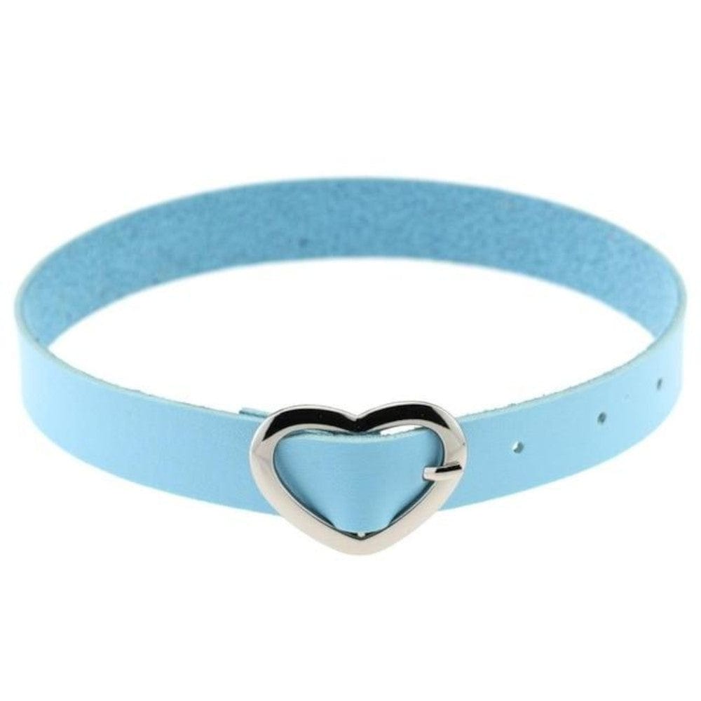 Image of Cute Heart-Shaped Buckle Baby Girl Collar in Ivory color