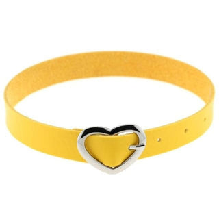 Image of Cute Heart-Shaped Buckle Baby Girl Collar with a length of 15.75 inches