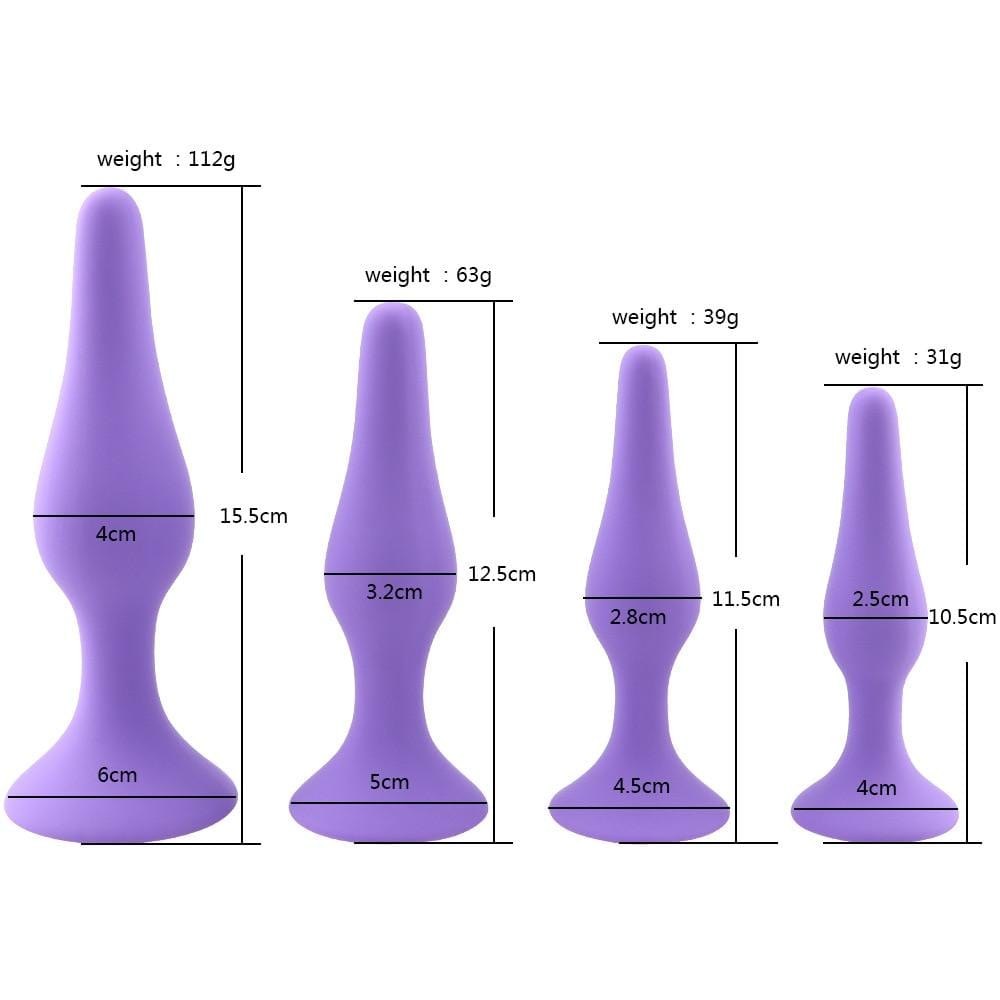 Hypoallergenic Silicone 4-Piece Anal Training Kit