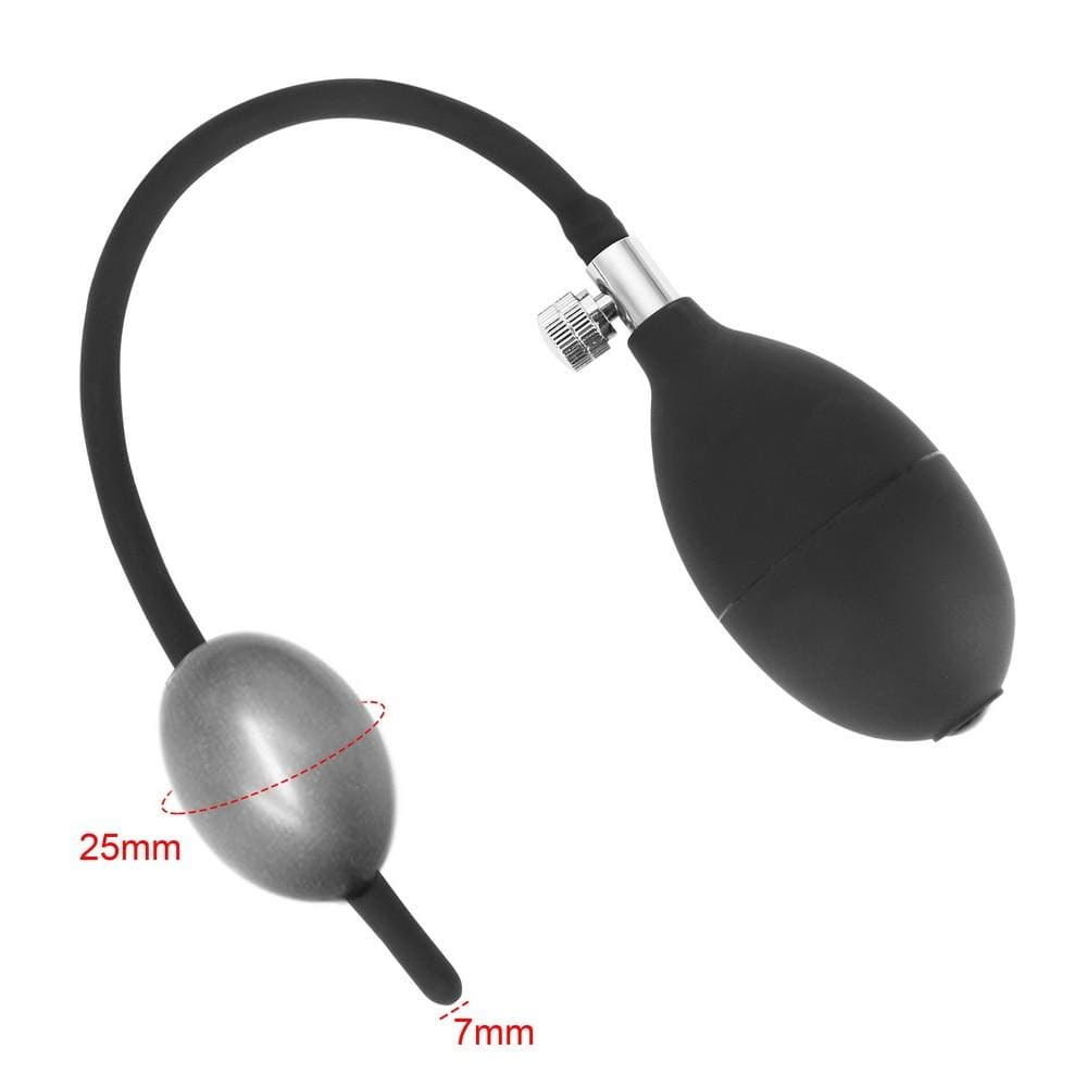 Black Inflatable Silicone Penis Plug