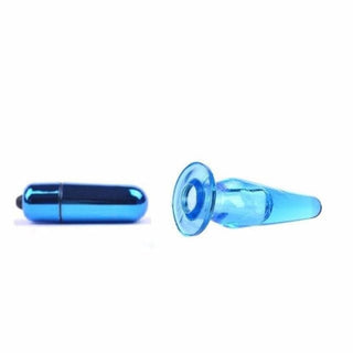 In the photograph, you can see an image of Finger G-Spot Silicone Vibrating Butt Plug with a 2.28-inch mini-vibrator.