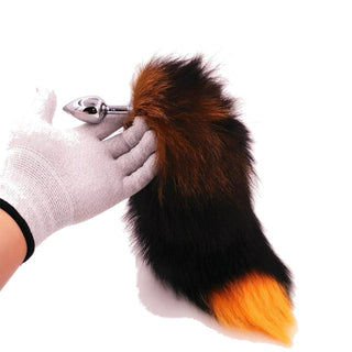 Experience the sensory delight of Stylish Brown Cat Tail Plug 18 to 20 Inches Long, crafted from high-quality stainless steel and faux fur.