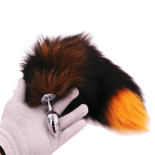 An image showcasing the unique combination of function and aesthetic in Stylish Brown Cat Tail Plug 18 to 20 Inches Long.