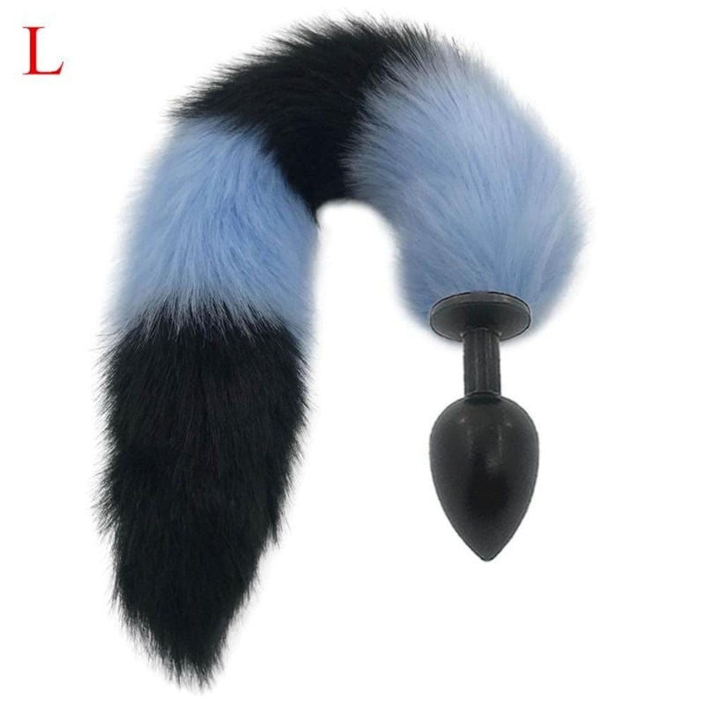 Mythical Blue Wolf Tail Butt Plug 2.76 to 3.54 Inches Long