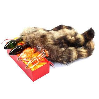 Glass Crystal Raccoon Tail Plug 17" long - Lovegasm Glass Crystal Raccoon Tail Plug 17" long - Lovegasm