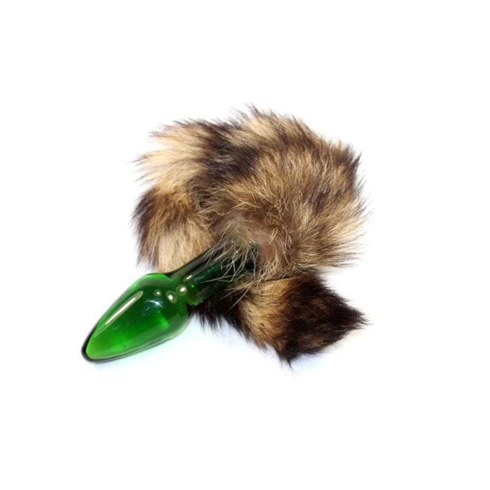 Glass Crystal Raccoon Tail Butt Plug 17 inches long