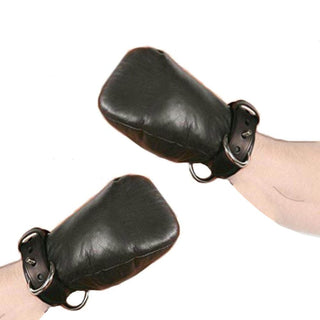 Padded Pet Play Leather Mittens