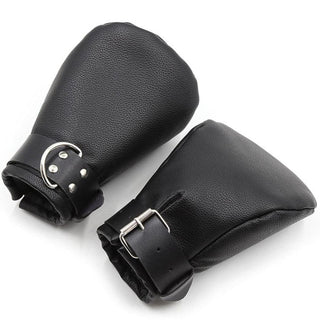Padded Pet Play Leather Mittens
