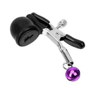Take a look at an image of Vibrating Nipple Clamps Non-Piercing Nipple Ring made from Metal+ABS for comfort and safety