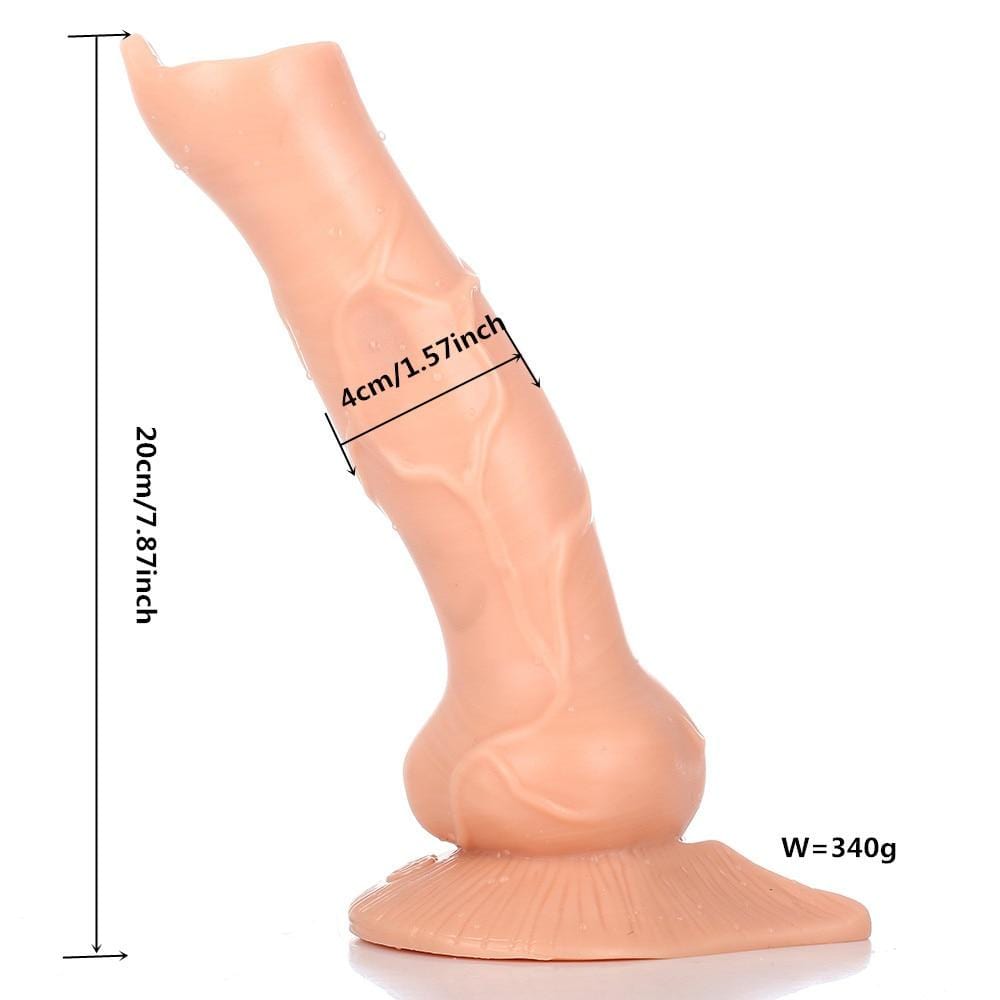 View of Domineering Alpha Knot Dog Dildo Male, a flexible and durable toy perfect for spicing up your sex life.