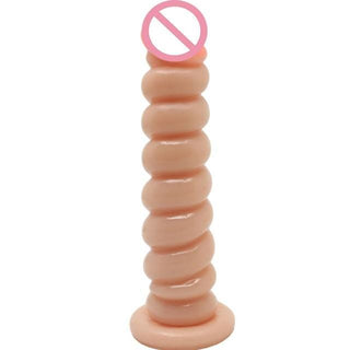View the 7.28 inches long anal dildo crafted from medical-grade silicone in this image.