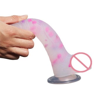 Featuring an image of Fantastic 7 Inch Soft Jelly Dildo, featuring an insertable length of 5.1 inches and a diameter of 1.5 inches, suitable for beginners and experienced users.