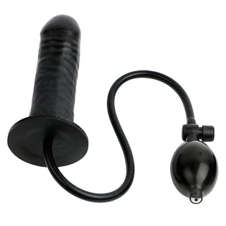 An expanding dildo made of durable rubber for adventurous anal or vaginal penetration experiences.