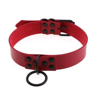 Feast your eyes on an image of Colorful Gothic Collar for Women in edgy silver color with a smooth PU Leather texture.
