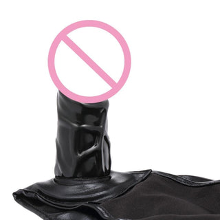 Comfortable and secure black dildo briefs with hypoallergenic silicone dildo and stretchable waistband.