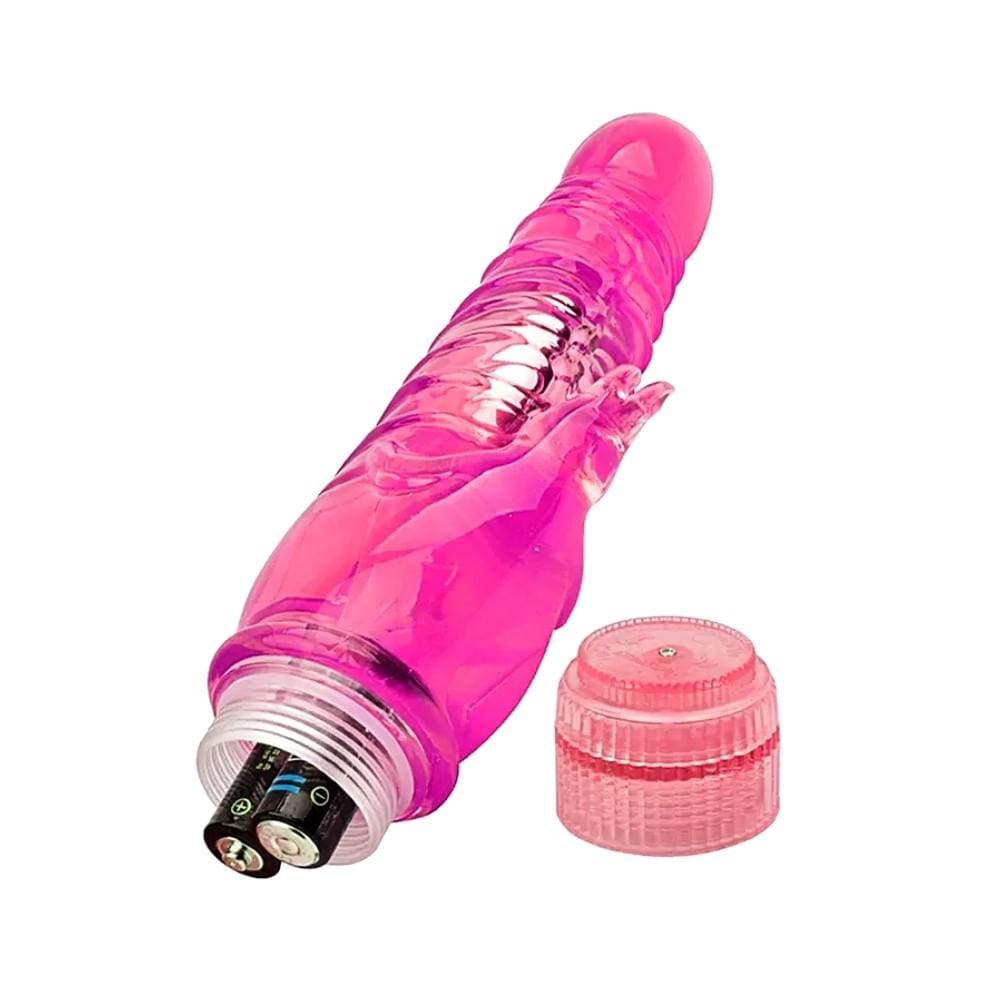 A pink soft rabbit vibrating dildo that is relentless in giving mind-blowing orgasms, made of body-safe silicone material without toxic plasticizers like BPA and phthalates.